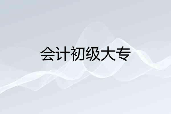 会计初级大专