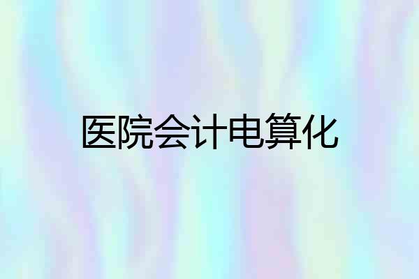 医院会计电算化