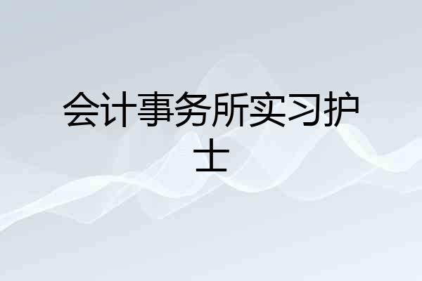 会计事务所实习护士
