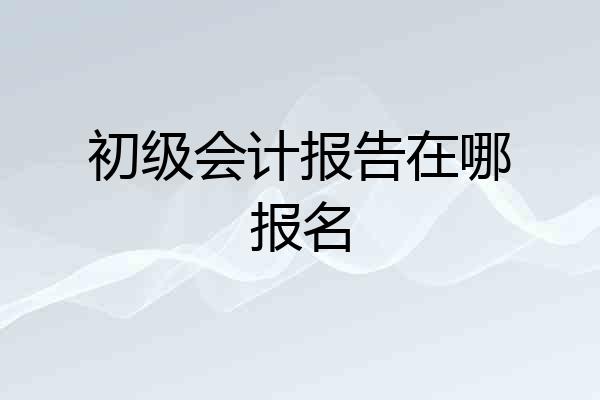 初级会计报告在哪报名