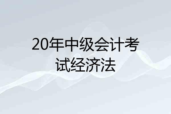 20年中级会计考试经济法