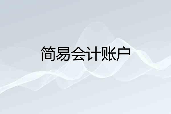 简易会计账户