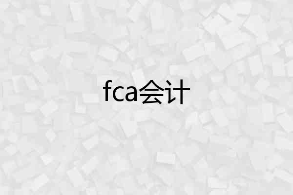 fca会计