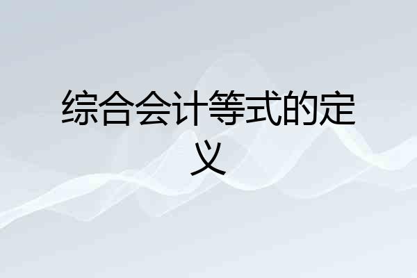 综合会计等式的定义