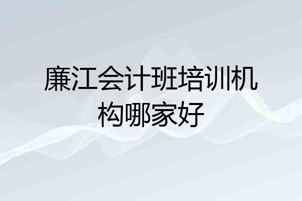廉江会计班培训机构哪家好