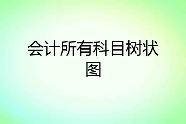 会计所有科目树状图