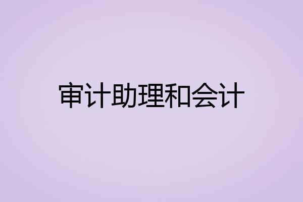 审计助理和会计