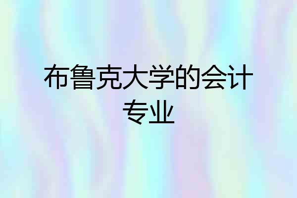 布鲁克大学的会计专业