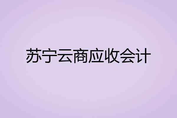苏宁云商应收会计