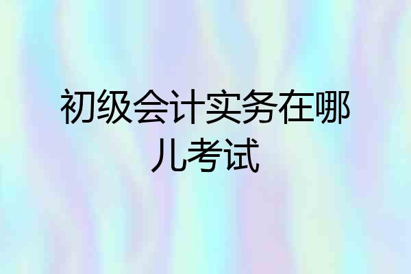 初级会计实务在哪儿考试