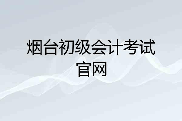 烟台初级会计考试官网
