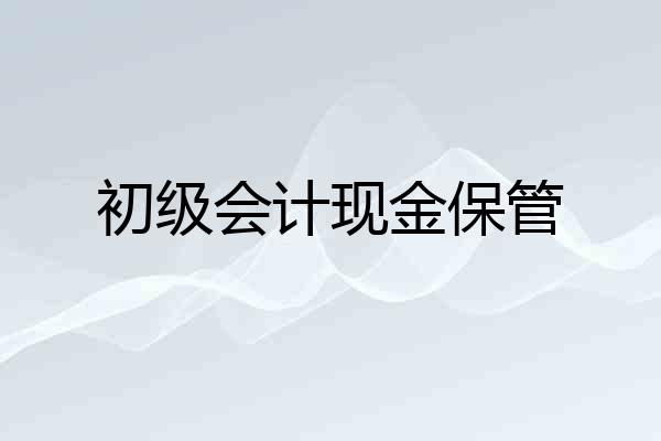 初级会计现金保管