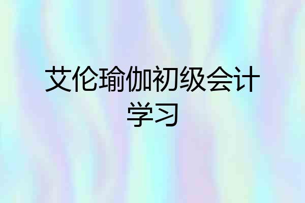 艾伦瑜伽初级会计学习