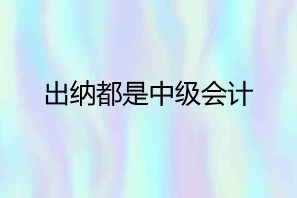 出纳都是中级会计