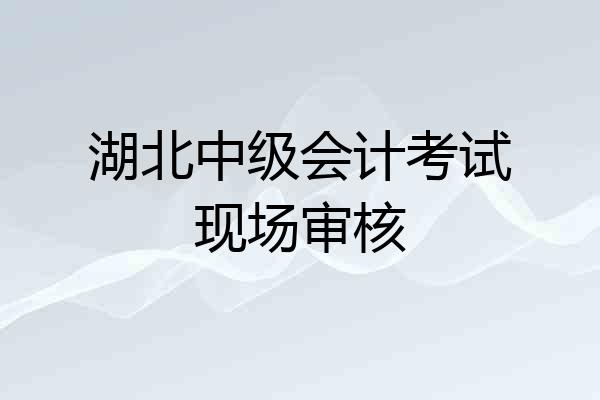 湖北中级会计考试现场审核