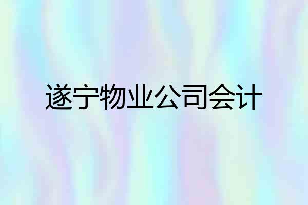 遂宁物业公司会计