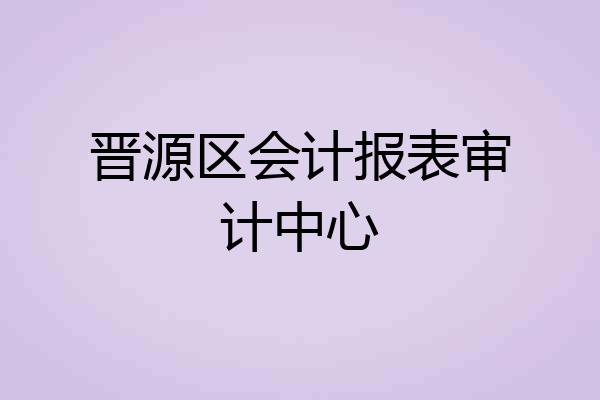 晋源区会计报表审计中心