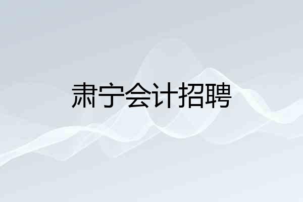 肃宁会计招聘
