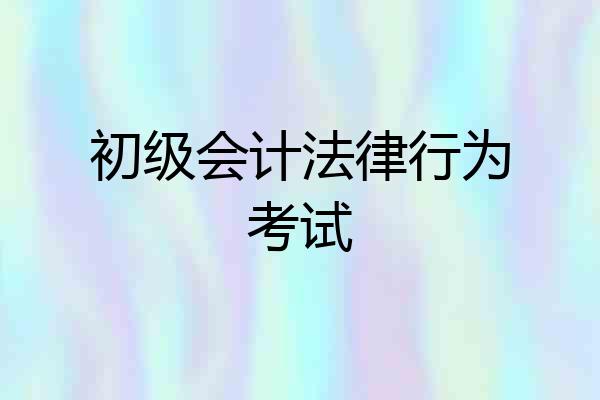 初级会计法律行为考试