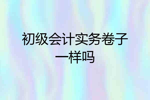 初级会计实务卷子一样吗