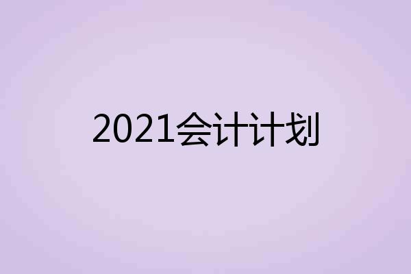 2021会计计划
