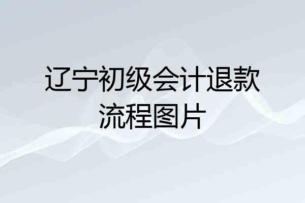 辽宁初级会计退款流程图片