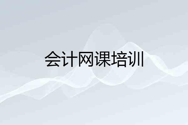 会计网课培训