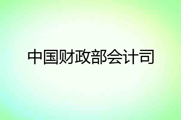 中国财政部会计司