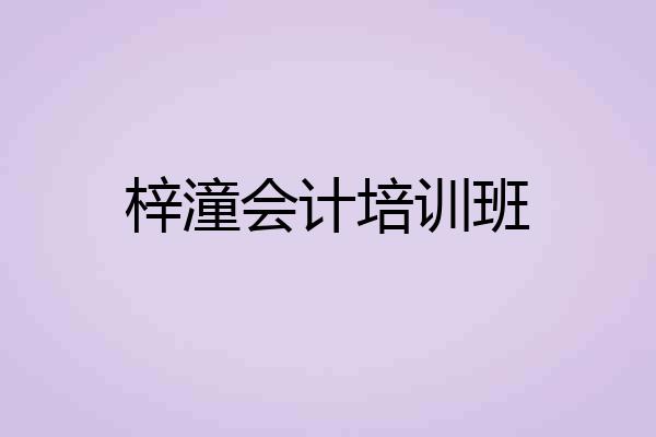 梓潼会计培训班
