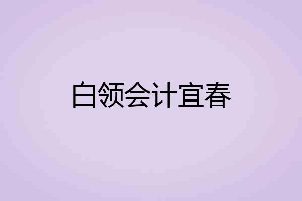 白领会计宜春