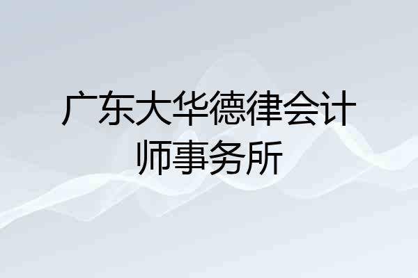 广东大华德律会计师事务所