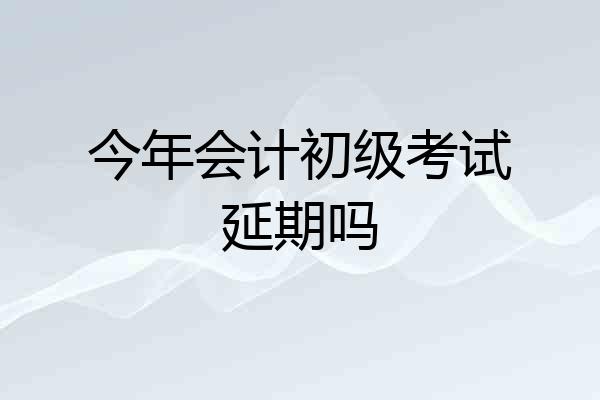 今年会计初级考试延期吗