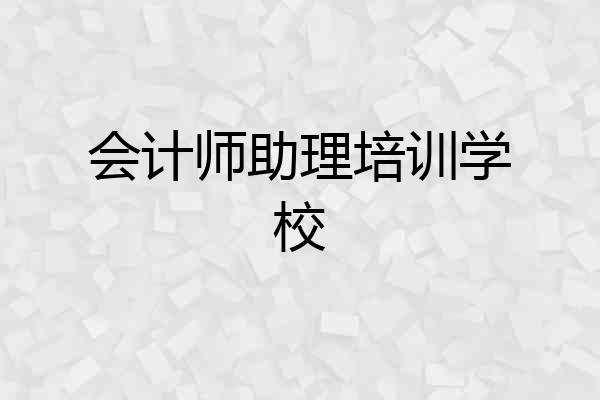 会计师助理培训学校