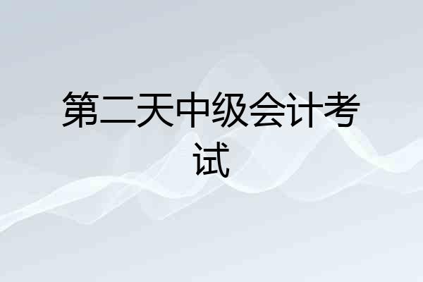 第二天中级会计考试