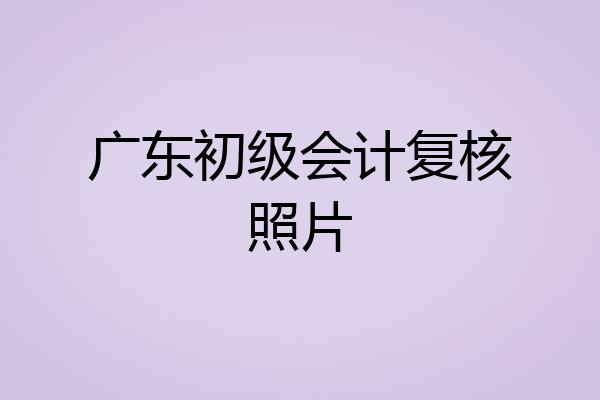 广东初级会计复核照片
