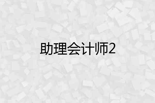 助理会计师2