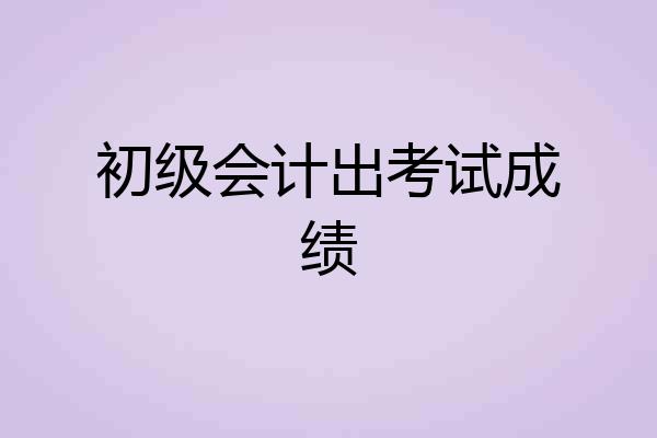 初级会计出考试成绩