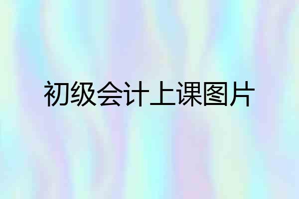 初级会计上课图片