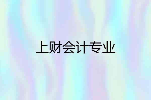 上财会计专业