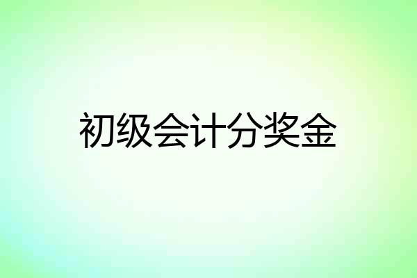 初级会计分奖金