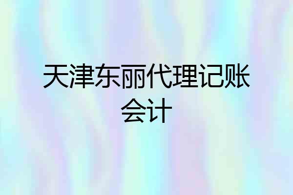 天津东丽代理记账会计