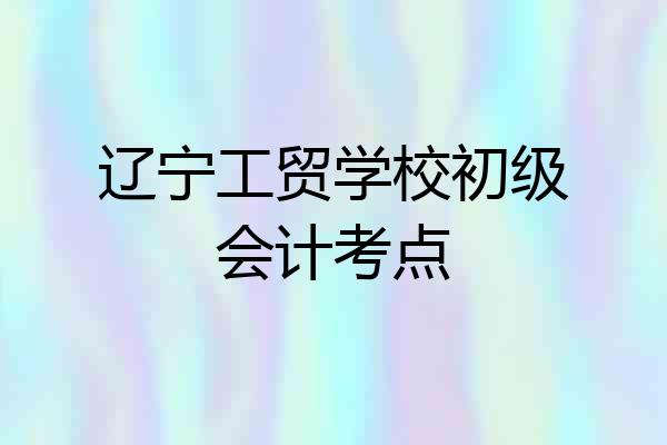 辽宁工贸学校初级会计考点