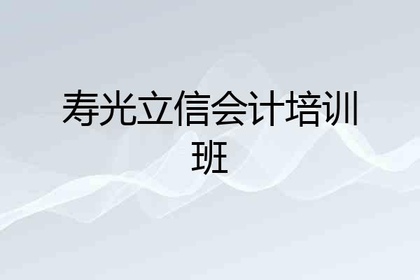 寿光立信会计培训班