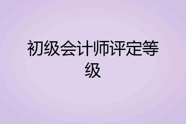 初级会计师评定等级
