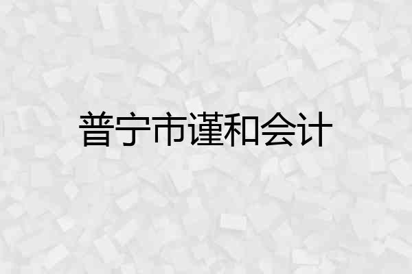 普宁市谨和会计