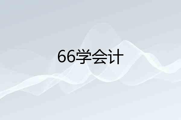 66学会计
