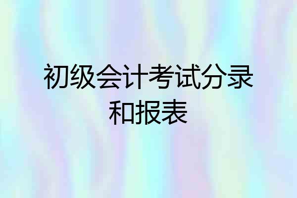 初级会计考试分录和报表