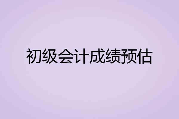 初级会计成绩预估