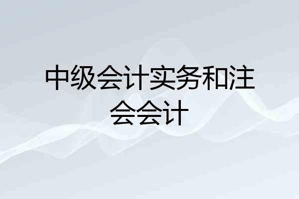 中级会计实务和注会会计