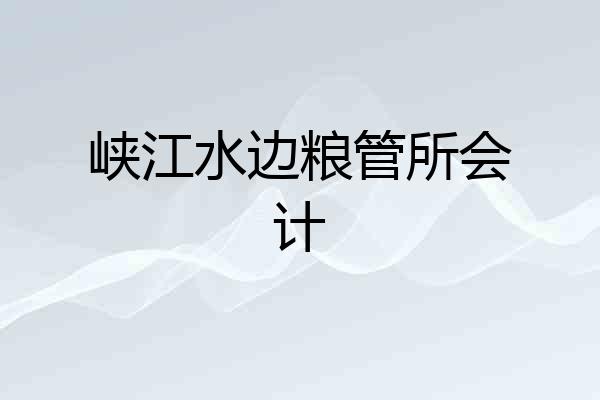 峡江水边粮管所会计